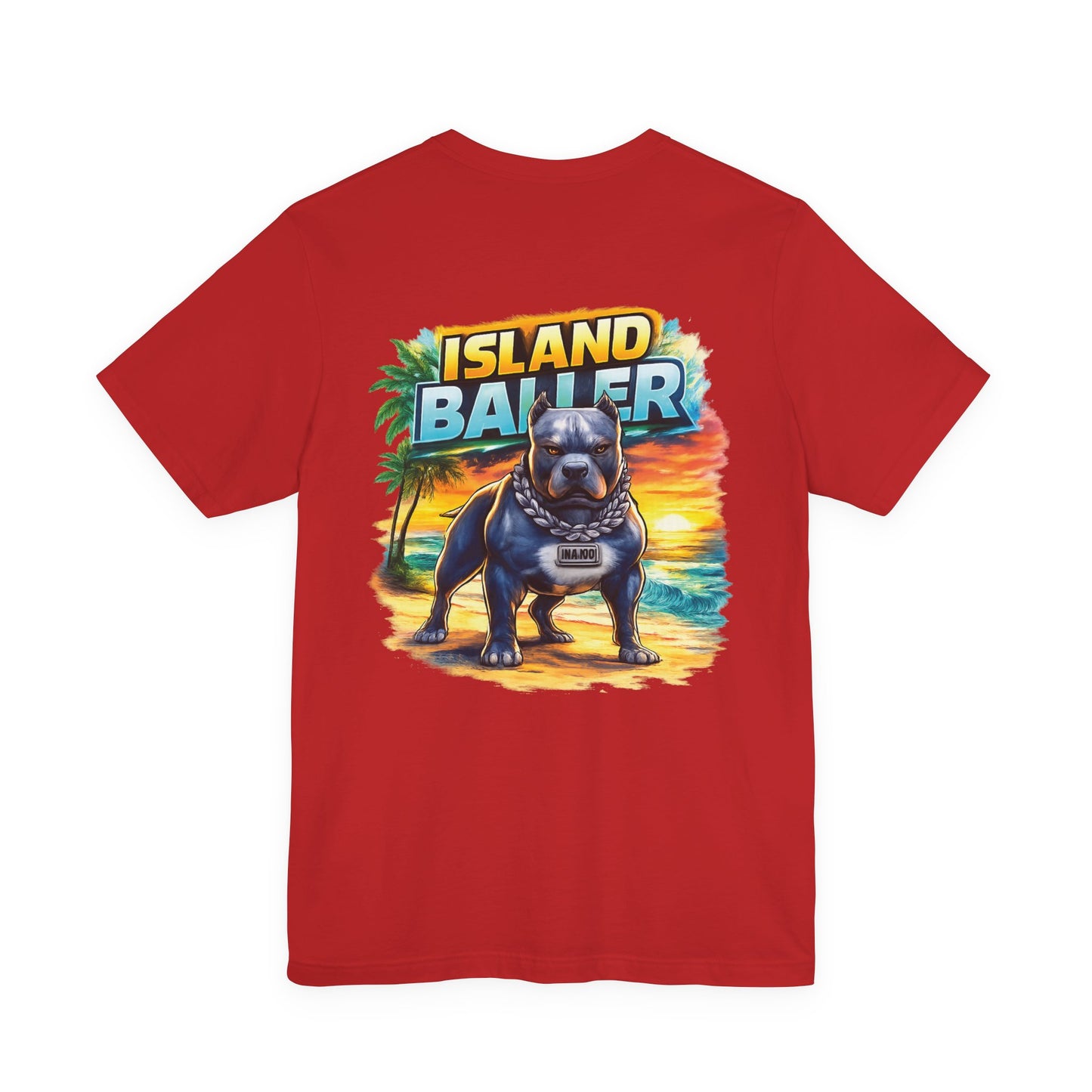 Island Baller Pitbull – Aggressive Beach Tee (Limited Edition)