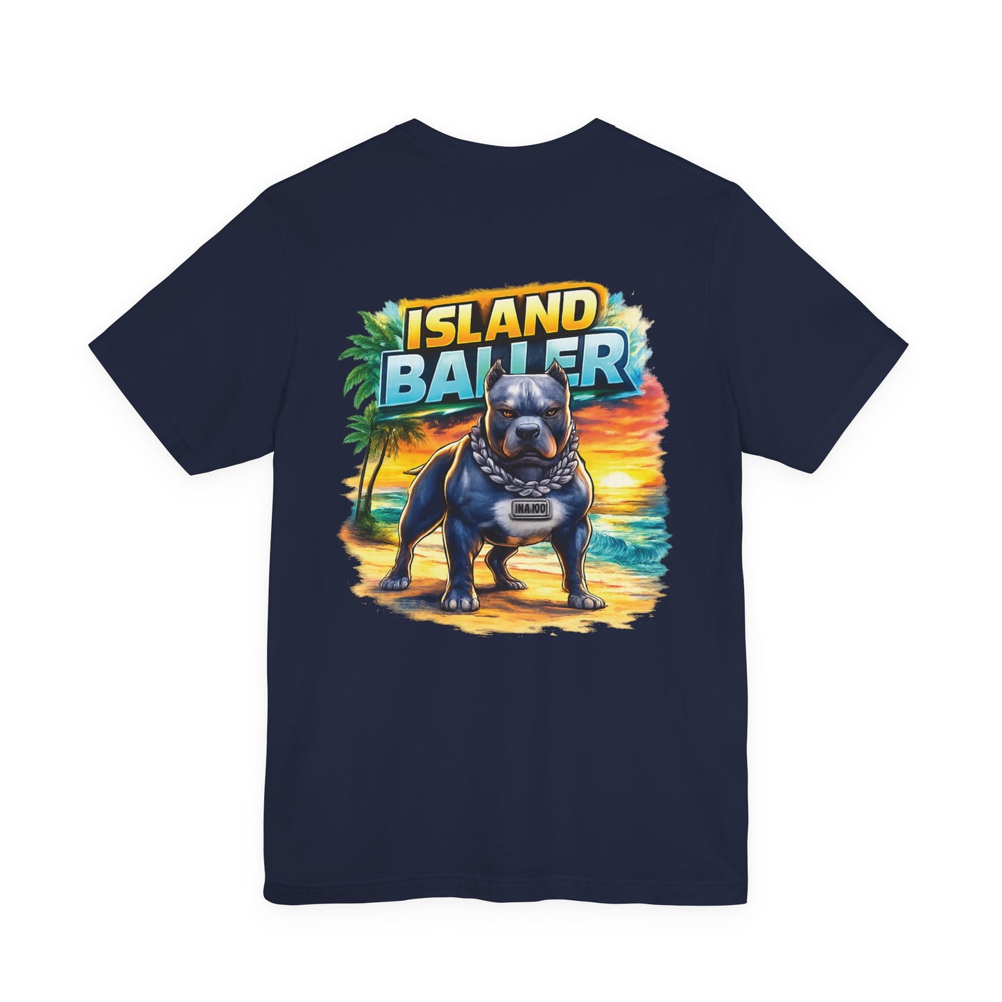 Island Baller Pitbull – Aggressive Beach Tee (Limited Edition)