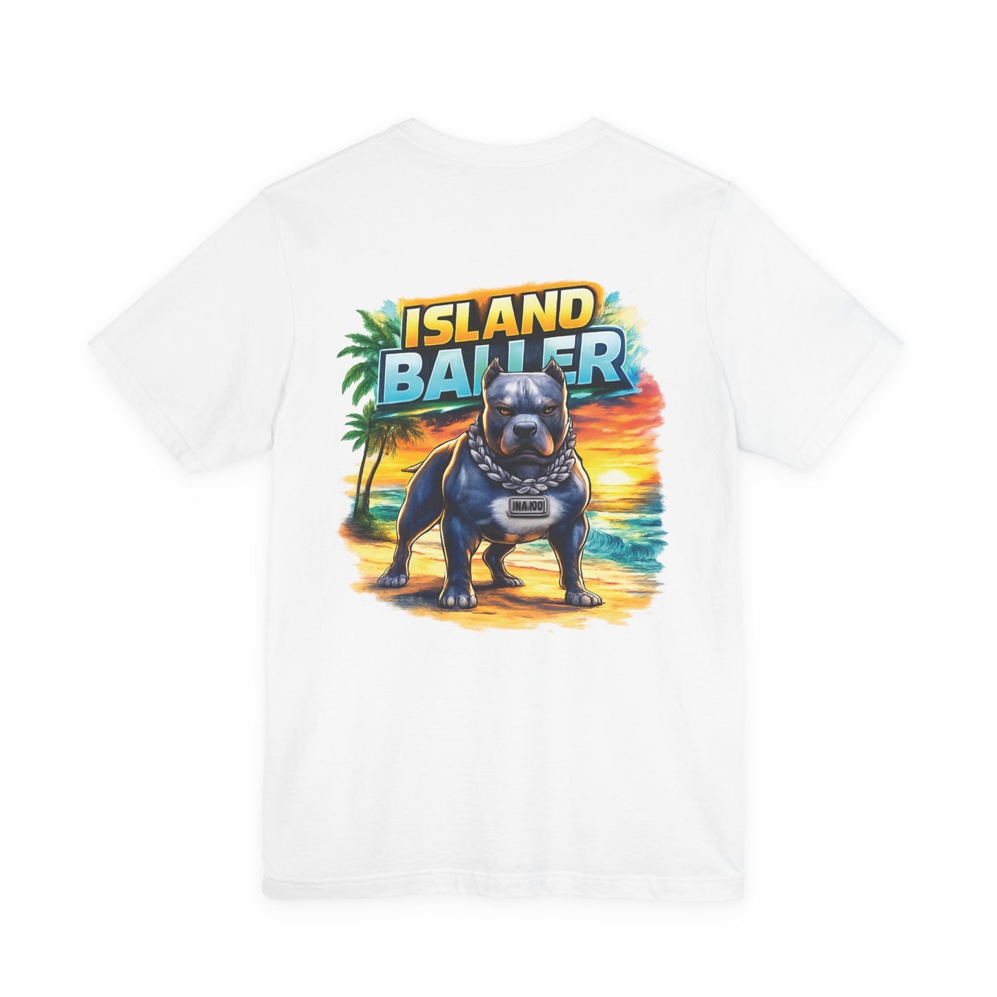 Island Baller Pitbull – Aggressive Beach Tee (Limited Edition)