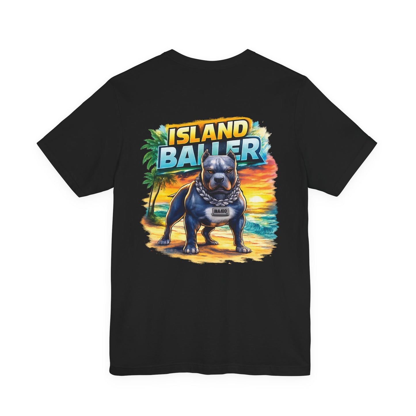 Island Baller Pitbull – Aggressive Beach Tee (Limited Edition)